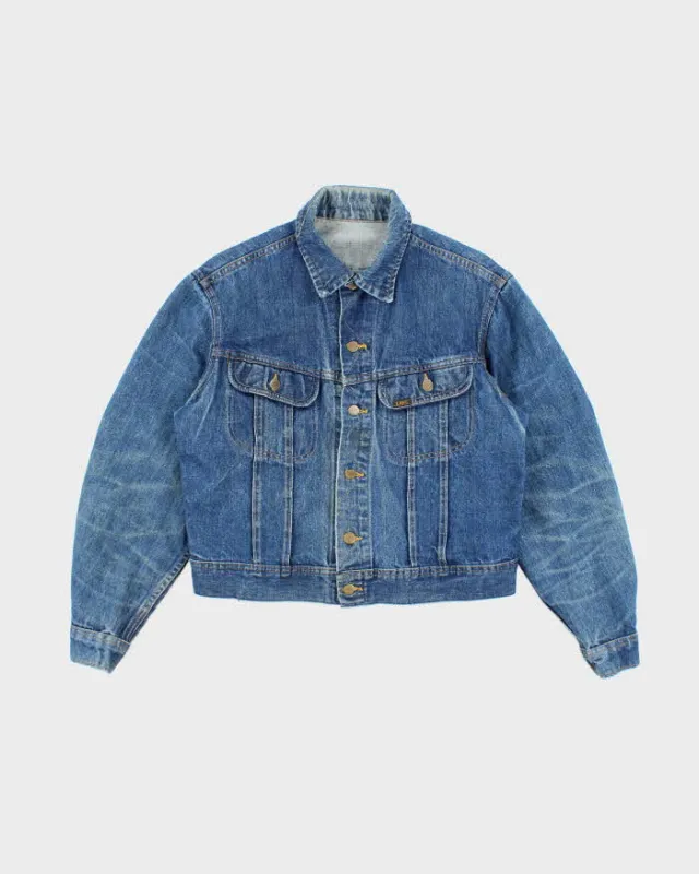 Vintage 80's Lee Dark Wash Heavyweight Denim Trucker Jacket - M sold by Rokit