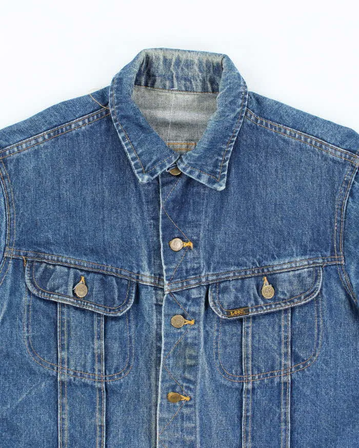 Vintage 80's Lee Dark Wash Heavyweight Denim Trucker Jacket - M sold by Rokit product image thumbnail 2
