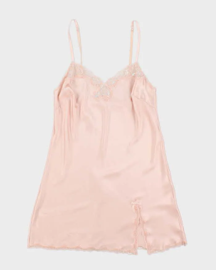 Victoria's Secret Powder Pink Satin Slip - M sold by Rokit