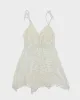 White Summer Cover Up Crochet Mini Dress - S sold by Rokit