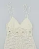 White Summer Cover Up Crochet Mini Dress - S sold by Rokit
