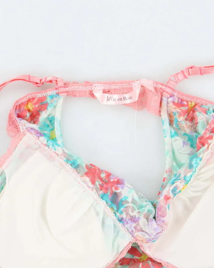 La Vie En Rose Turquiose and Pink Stretchy Slip - S sold by Rokit product image thumbnail 5