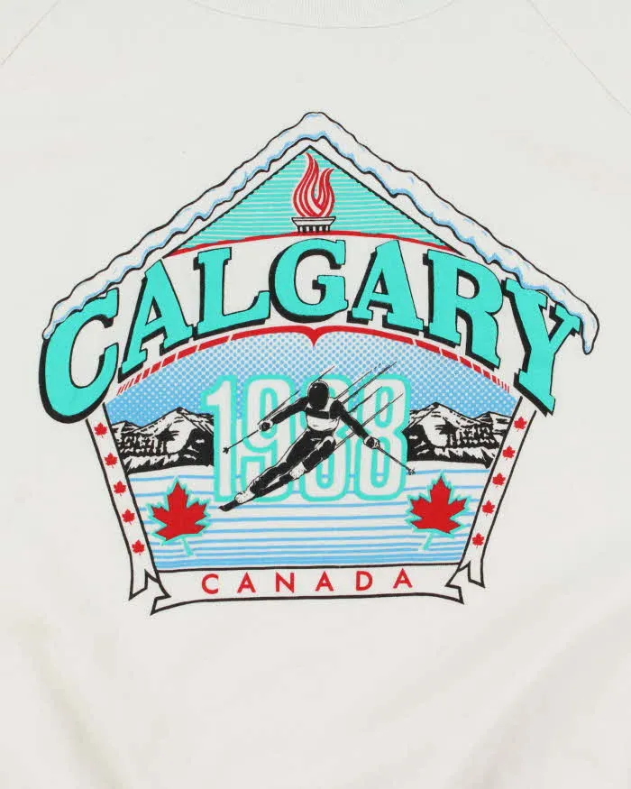 Vintage 80's Calgary Ski Graphic Print Sweatshirt - XL sold by Rokit product image thumbnail 3