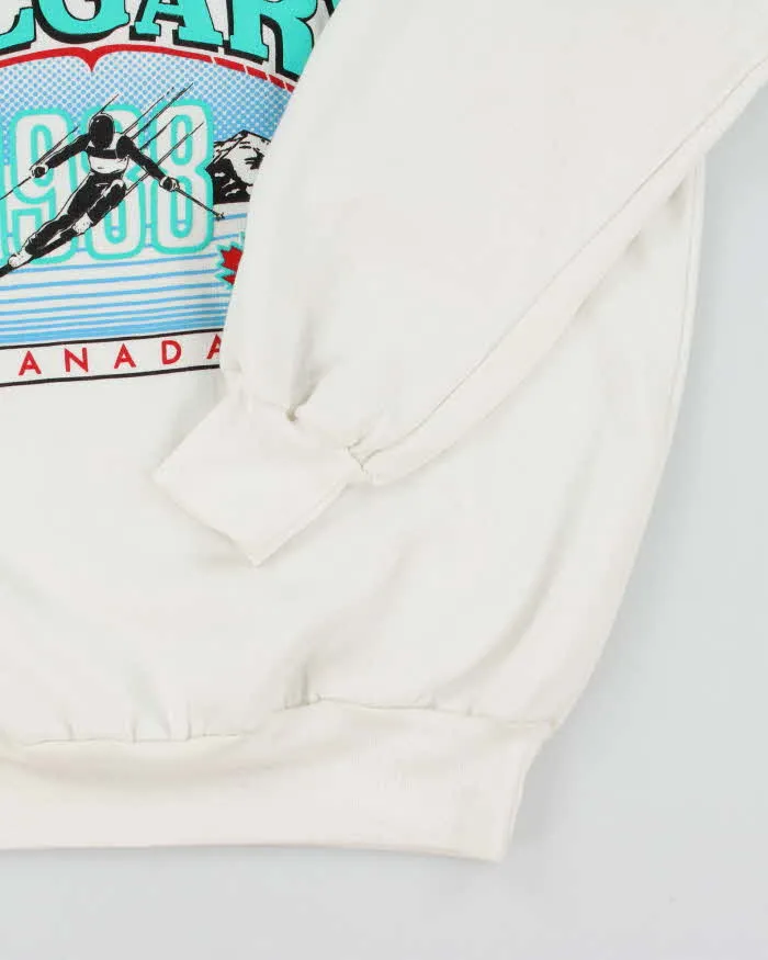 Vintage 80's Calgary Ski Graphic Print Sweatshirt - XL sold by Rokit product image thumbnail 4