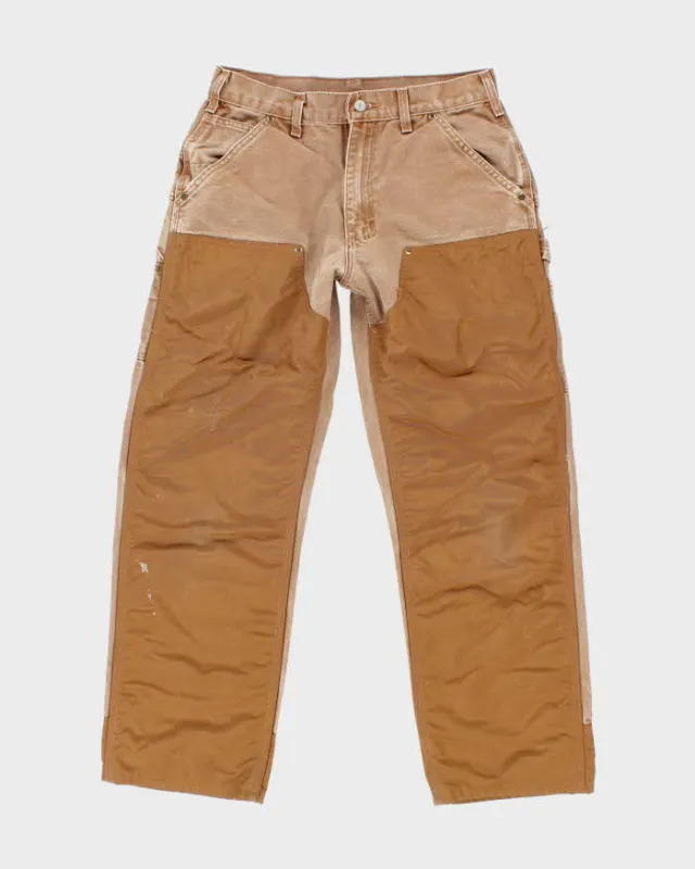 Vintage 2000's Carhartt Two Tone Faded Double Knee Carpenter Trousers - W28 L27 sold by Rokit