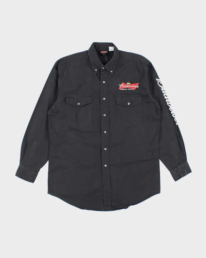 Vintage 2000's Budweiser Embroidered Long Sleeve Shirt - L sold by Rokit