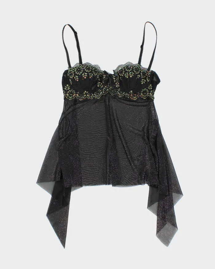 Vintage Y2k 00s Victoria's Secret Mesh Sparkly Cami - S sold by Rokit