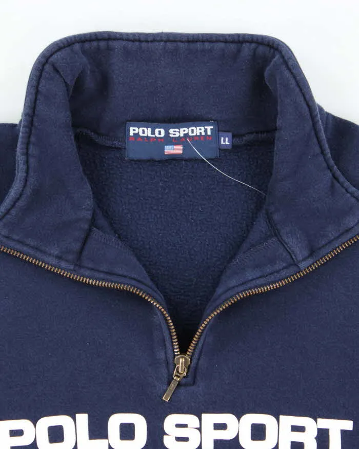 Vintage 2000's Polo Sport Ralph Lauren Quarter Zip Sweatshirt - L sold by Rokit product image thumbnail 5
