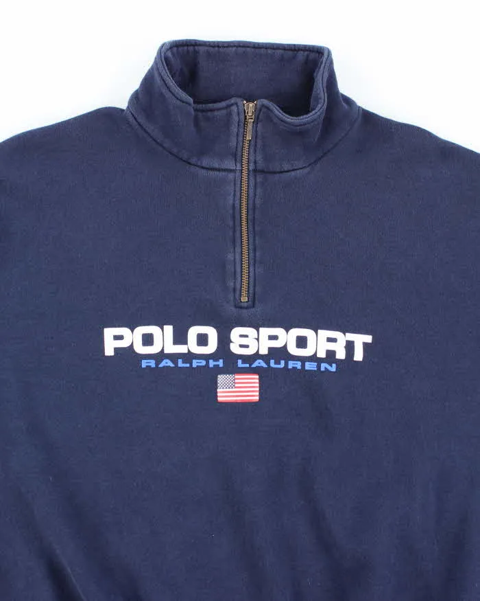 Vintage 2000's Polo Sport Ralph Lauren Quarter Zip Sweatshirt - L sold by Rokit product image thumbnail 3