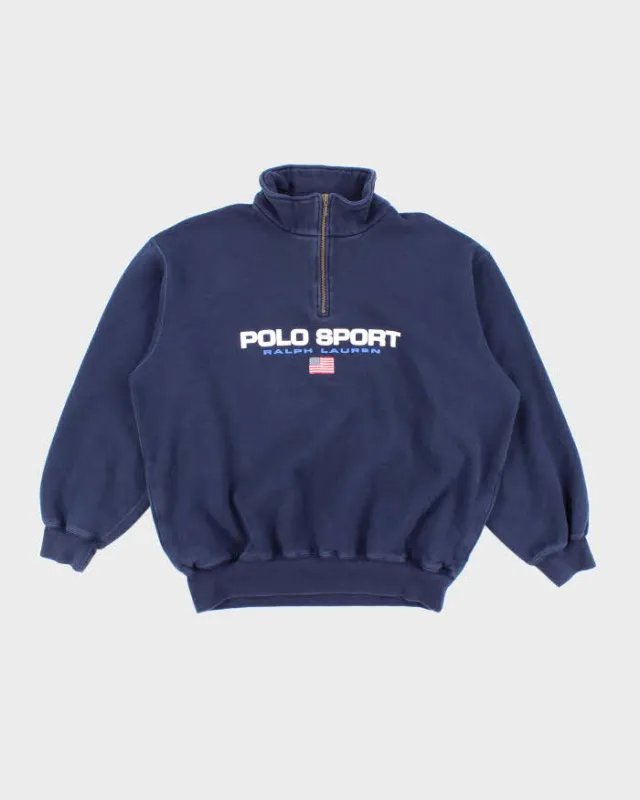 Vintage 2000's Polo Sport Ralph Lauren Quarter Zip Sweatshirt - L sold by Rokit