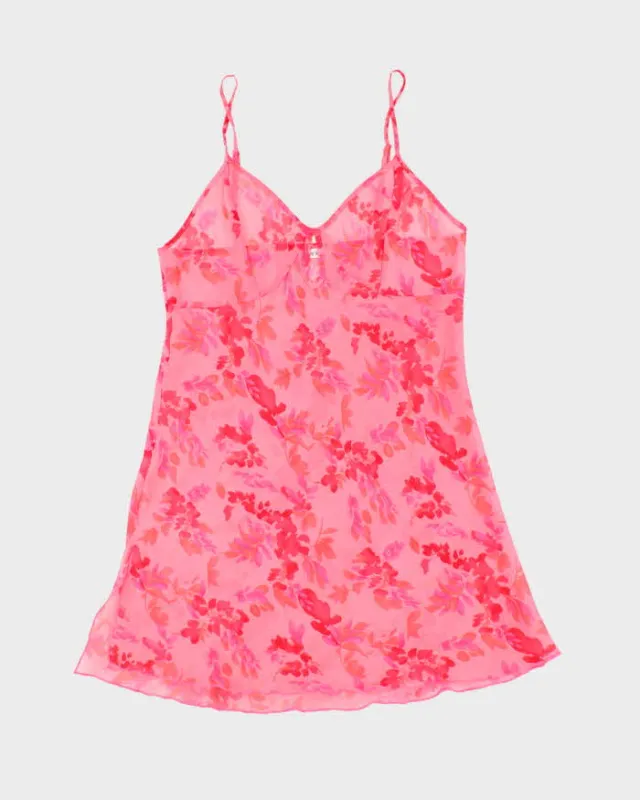 Vintage Y2k 00s La Vie En Rose Mesh Slip Dress - M sold by Rokit