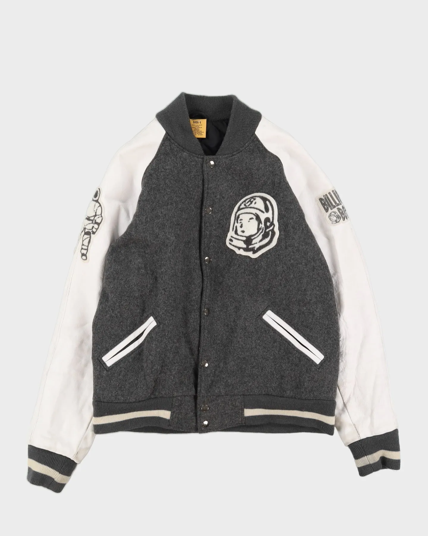 Billionaire Boys Club Grey Varsity Jacket - L sold by Rokit