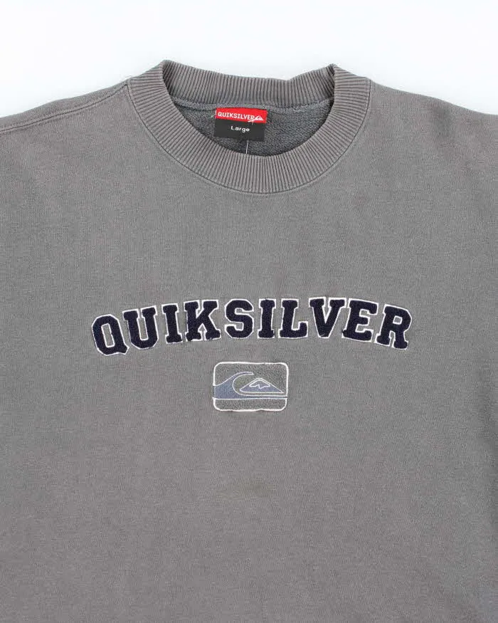 Vintage Quiksilver Embroidered Centre Logo Sweatshirt - L sold by Rokit product image thumbnail 3