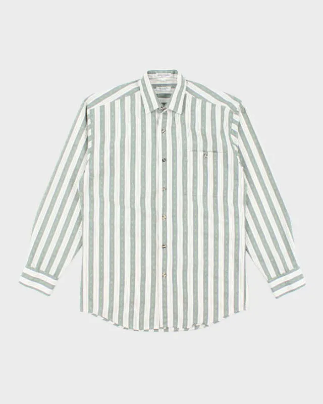 Vintage Christian Dior Striped Long Sleeve Shirt - S sold by Rokit