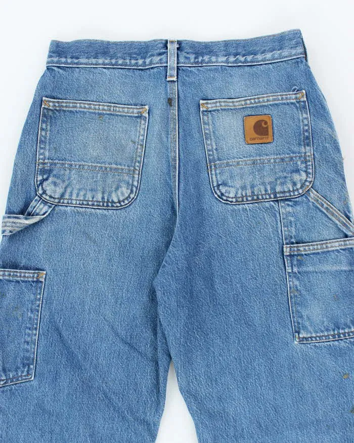 Vintage Carhartt Paint Splattered Denim Carpenter Trousers - W28 L29 sold by Rokit product image thumbnail 4