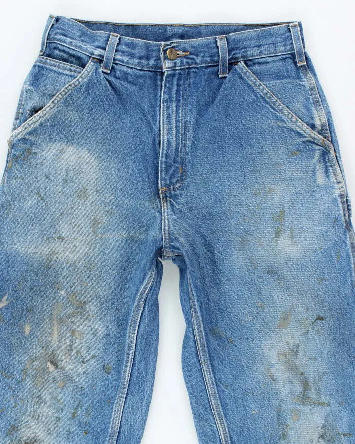 Vintage Carhartt Paint Splattered Denim Carpenter Trousers - W28 L29 sold by Rokit product image thumbnail 3