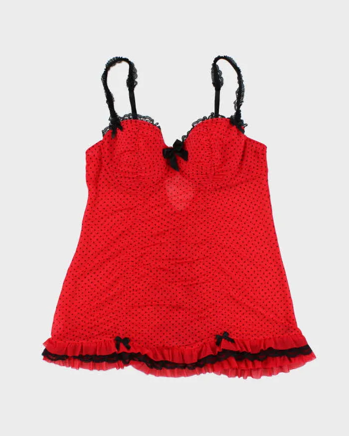 Vintage Y2k 00s La Senza Polka Dot Top - M sold by Rokit