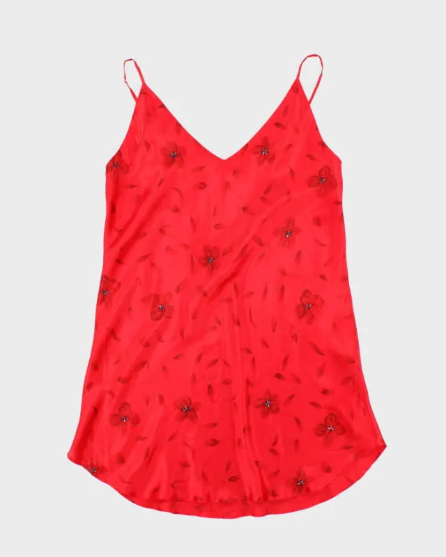 Vintage Y2k 00s La Senza Beaded Silk Slip Dress - XL sold by Rokit