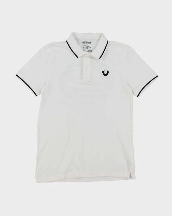 VIntage 2000's True Religion Small Logo Polo Shirt - M sold by Rokit