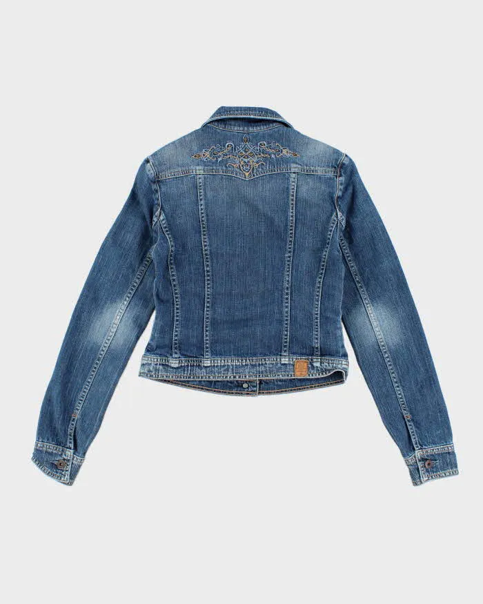 Vintage Y2K Guess Jeans Cropped Medium Wash Denim Jacket - M sold by Rokit product image thumbnail 2