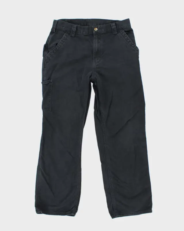 Vintage Carhartt Black Single Knee Carpenter Trousers - W32 L28 sold by Rokit