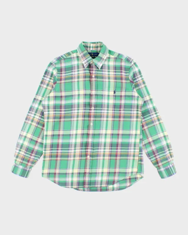Vintage Y2K Ralph Lauren Patterned Long Sleeve Flannel Shirt - M sold by Rokit