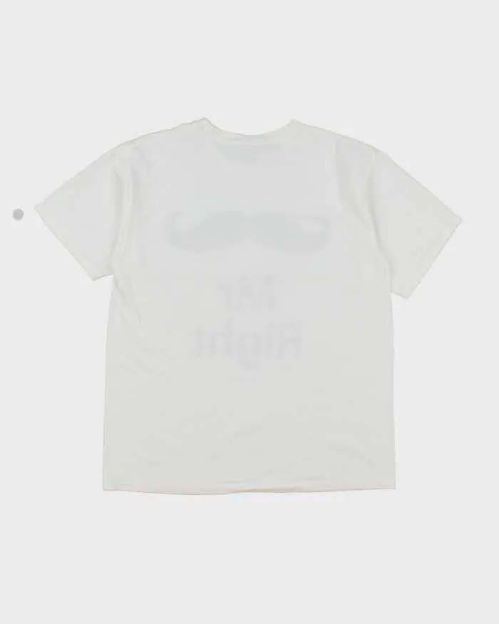 Vintage Y2K Mr Right Comedy Slogan T-Shirt - L sold by Rokit product image thumbnail 2