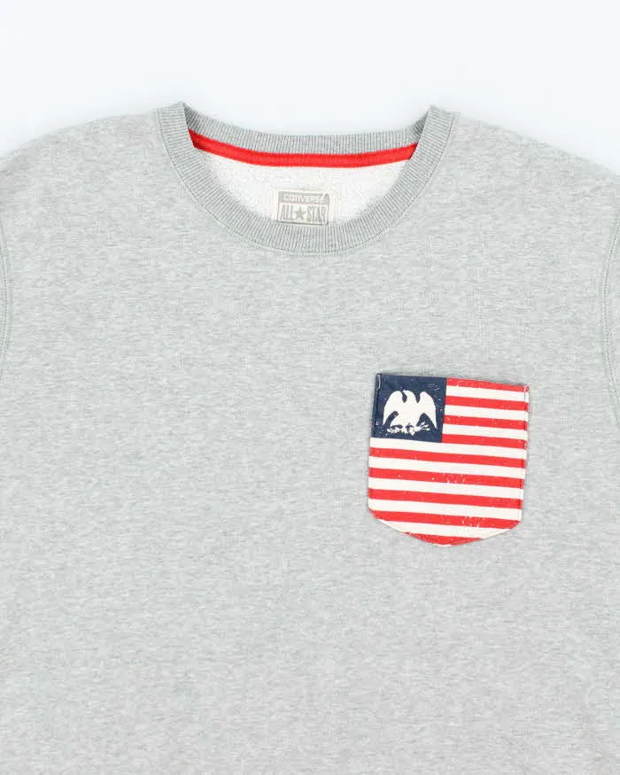 Vintage 2000's Converse Flag Pocket Sweatshirt - L sold by Rokit product image thumbnail 3