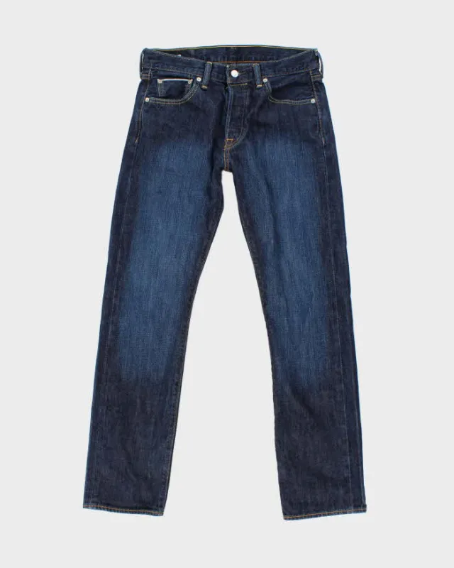 Vintage Levi's 501 Dark Wash Selvedge Denim Jeans - W30 L30 sold by Rokit
