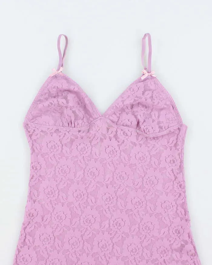 Vintage Y2k 00s La Vie En Rose Lace Slip Dress - S sold by Rokit product image thumbnail 3