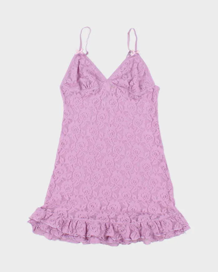 Vintage Y2k 00s La Vie En Rose Lace Slip Dress - S sold by Rokit