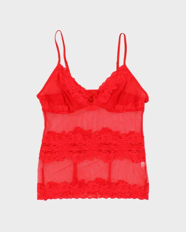 Vintage Y2k 00s Temptation Lace Cami - M sold by Rokit