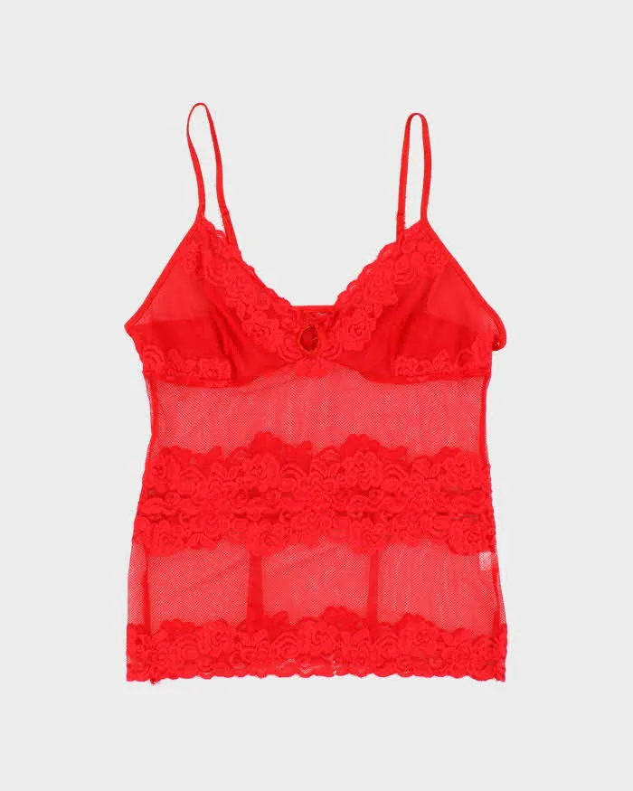Vintage Y2k 00s Temptation Lace Cami - M sold by Rokit
