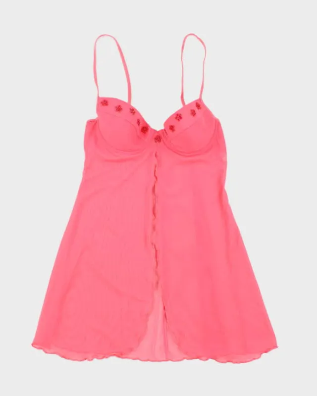 Vintage Y2k 00s La Senza Beaded Mesh Cami - XS sold by Rokit