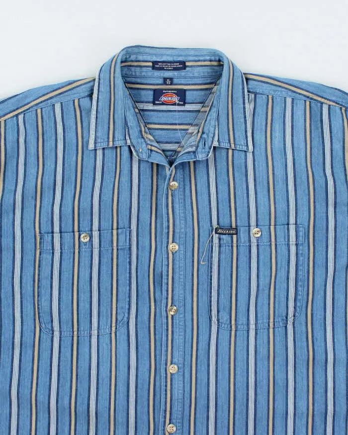 Vintage Dickies Loose Fit Oversized Striped Shirt - XL sold by Rokit product image thumbnail 3