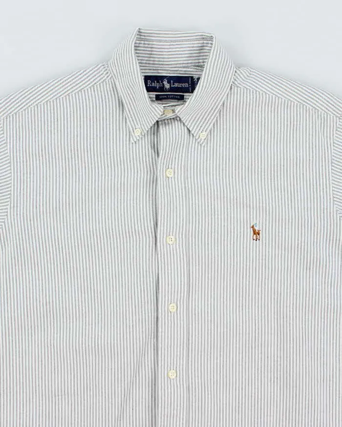 Vintage 2000's Ralph Lauren Heavyweight Striped Long Sleeve Shirt - L sold by Rokit product image thumbnail 3