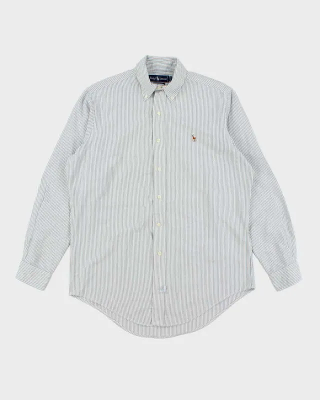 Vintage 2000's Ralph Lauren Heavyweight Striped Long Sleeve Shirt - L sold by Rokit