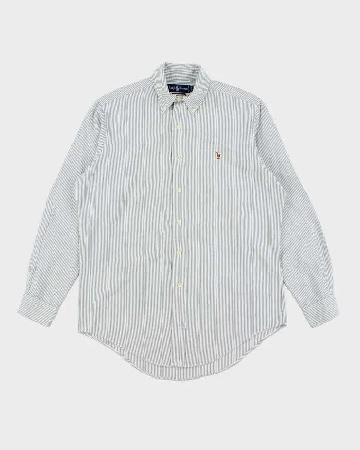 Vintage 2000's Ralph Lauren Heavyweight Striped Long Sleeve Shirt - L sold by Rokit