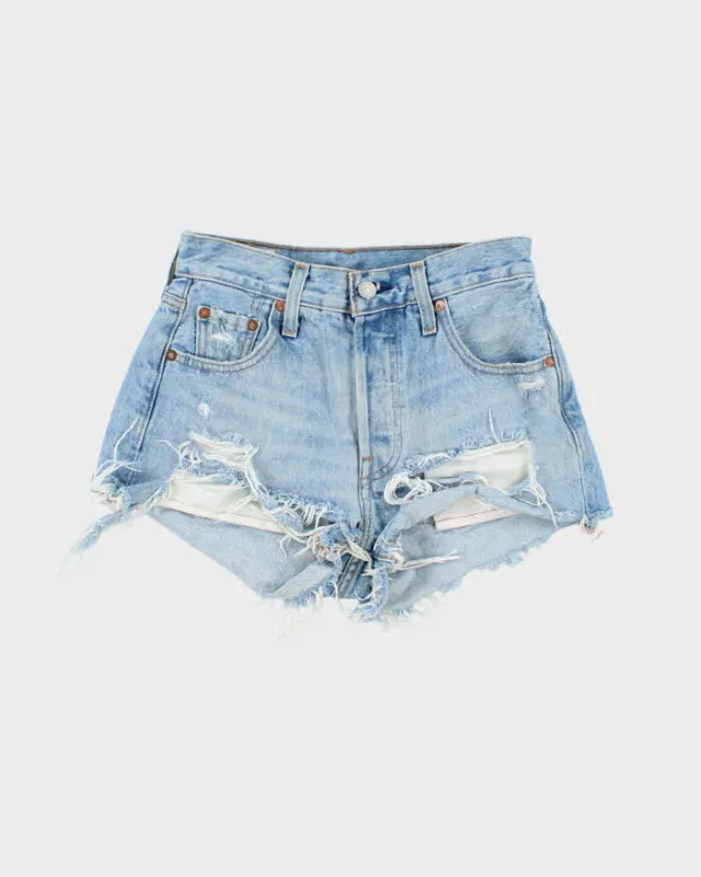 Vintage Levi's 501 Big E Distressed Denim Shorts - W24 sold by Rokit