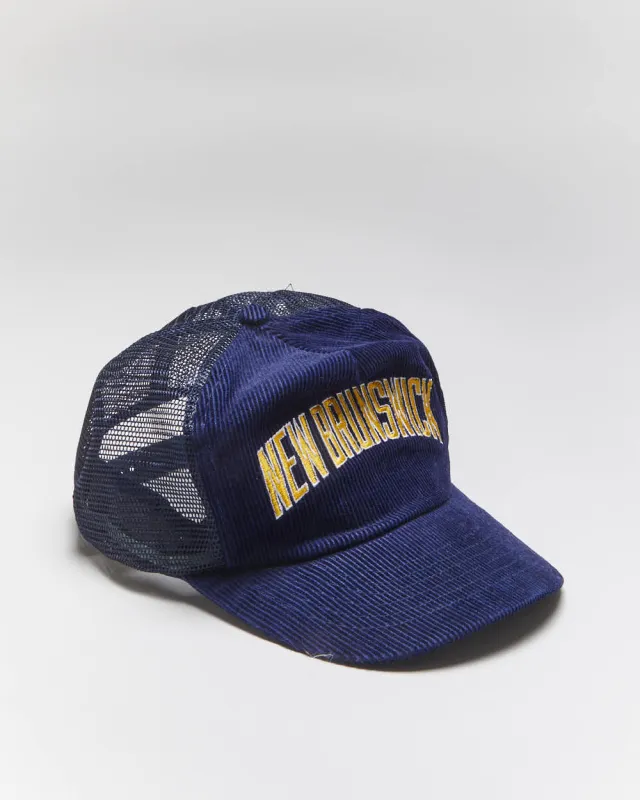 Vintage 90's New Brunswick Embroidered Corduroy Trucker Cap - OS sold by Rokit
