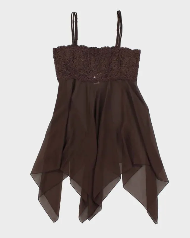 Vintage Y2k 00s La Vie En Rose Handkerchief Hem Slip Dress - M sold by Rokit