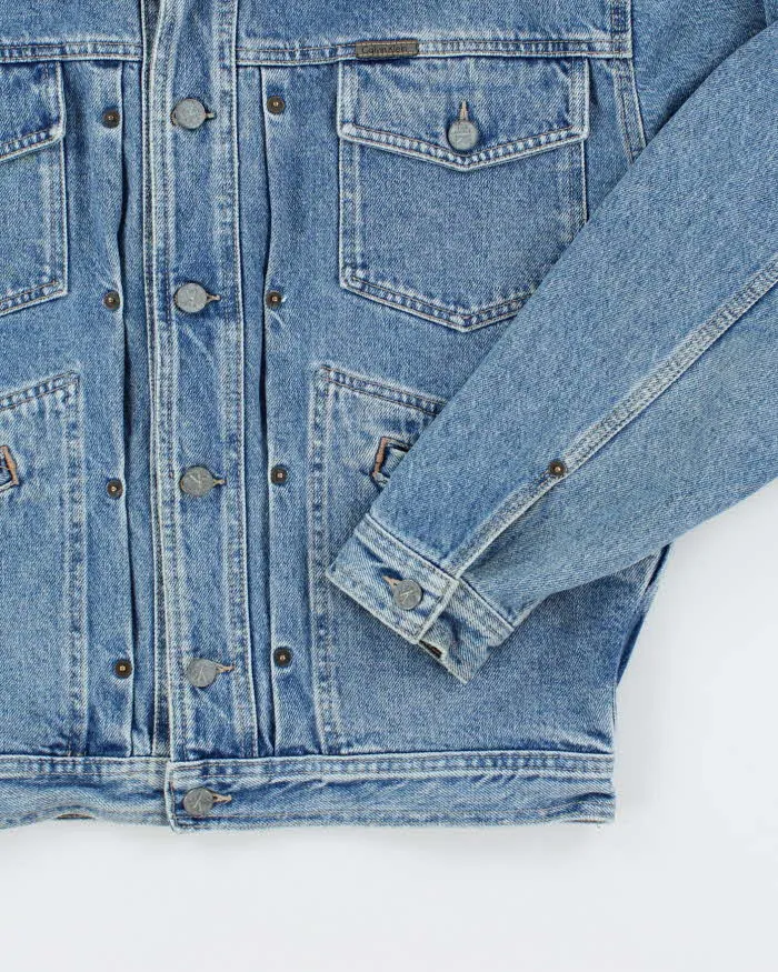 Vintage 2000's Calvin Klein Cropped Light Wash Denim Jacket - S sold by Rokit product image thumbnail 4