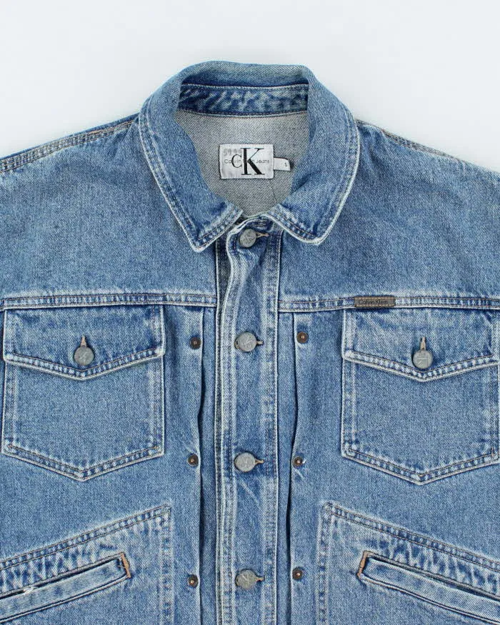 Vintage 2000's Calvin Klein Cropped Light Wash Denim Jacket - S sold by Rokit product image thumbnail 3