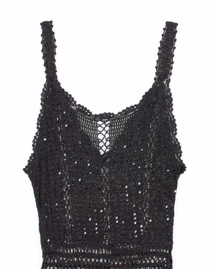 Vintage Y2k 00s Crochet Sequin Cami - S sold by Rokit product image thumbnail 2