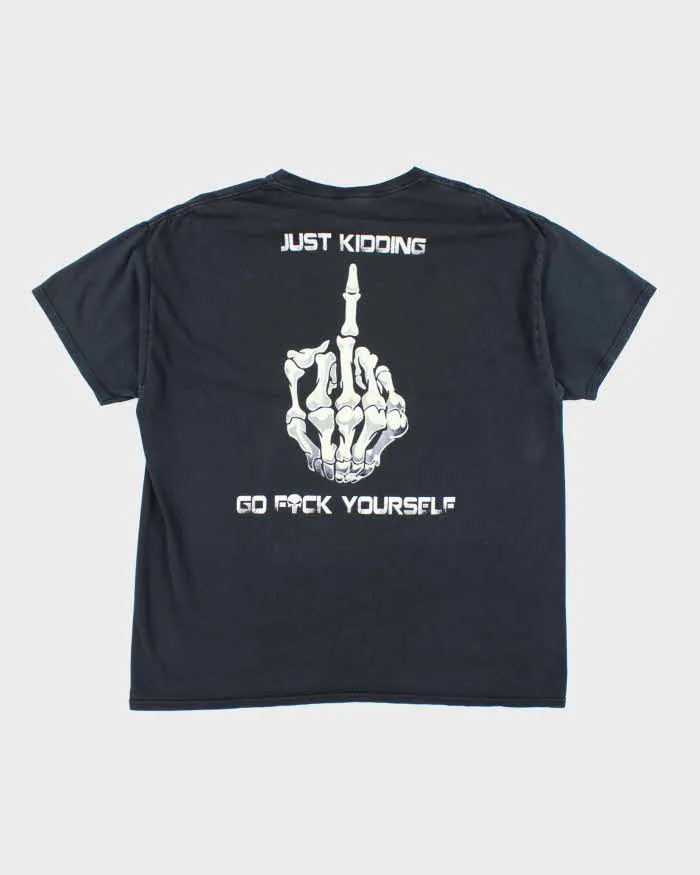 Vintage Y2K Skull Slogan Graphic T-Shirt - XL sold by Rokit product image thumbnail 2