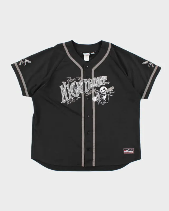 Vintage 2000's Disney Nightmare Before Christmas Embroidered Baseball Jersey - XXL sold by Rokit