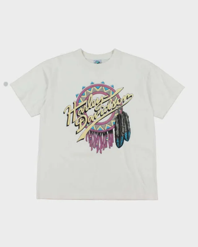 Vintage 90's Harley Davidson Native Graphic T-Shirt - L sold by Rokit