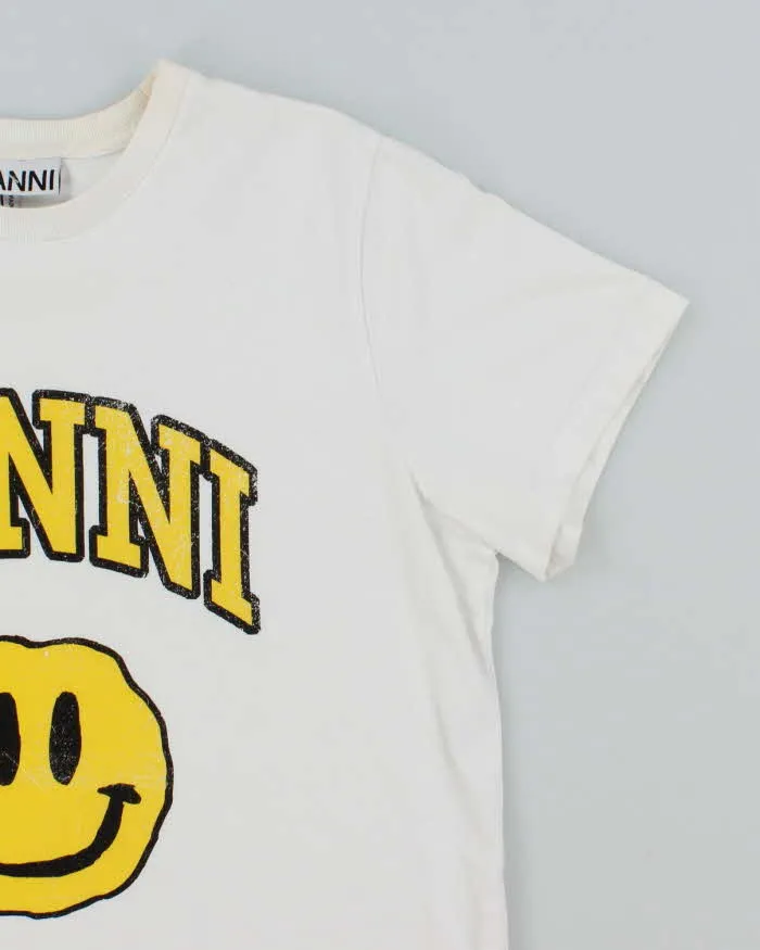 Ganni Have a Nice Day Smiley Face Graphic T-Shirt - M sold by Rokit product image thumbnail 4