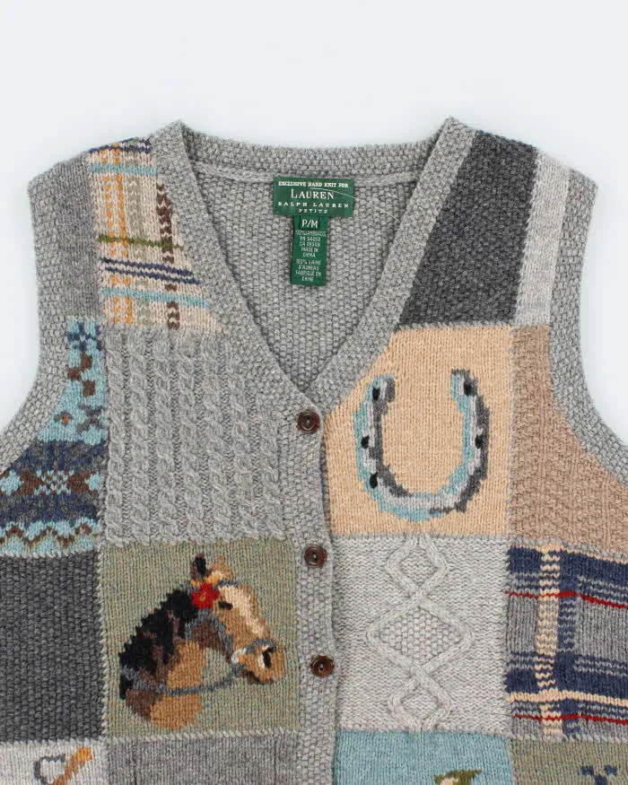 Vintage Ralph Lauren Wool Button Up Tank Knit - M sold by Rokit product image thumbnail 3