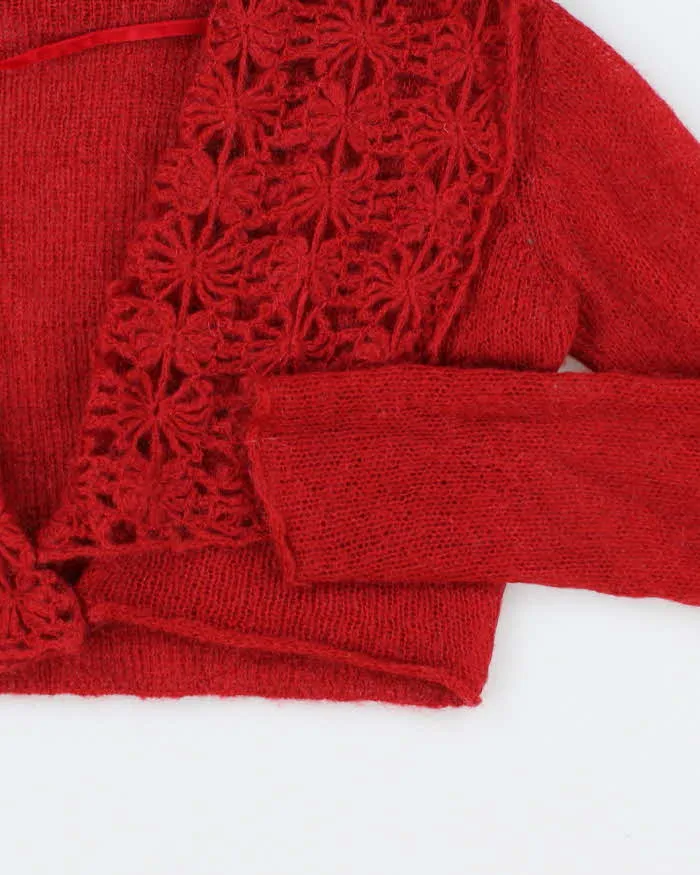 Vintage Y2k 00s Sandwich Mohair Blend Cardigan - L sold by Rokit product image thumbnail 4